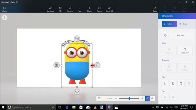 Windows 10 Paint 3D Tutorial 2 creating a minion смотреть онлайн
