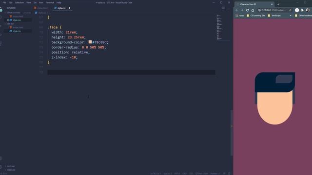 CSS Character Face 101 | CSS Speed Art смотреть онлайн