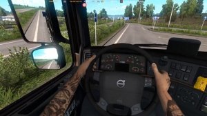 ETS - 2.v1.39 Анимированные Руки на Руле. Inerior Driver Mod от  Gonçalo Silva.