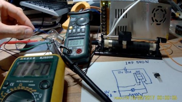 Тестируем IRF540N test  at  12V 33A транзисторы из Китая. Фэйк или  настоящие?