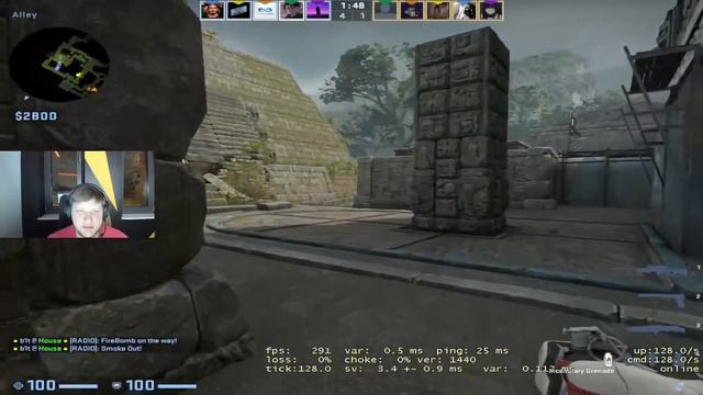 СИМПЛ В ДИКОЙ ФОРМЕ!! S1MPLE и B1T ИГРАЮТ НА FACEIT (CS:GO)