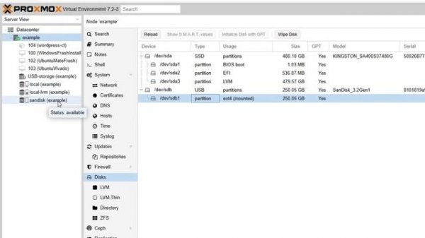 How to add disks to a Proxmox server