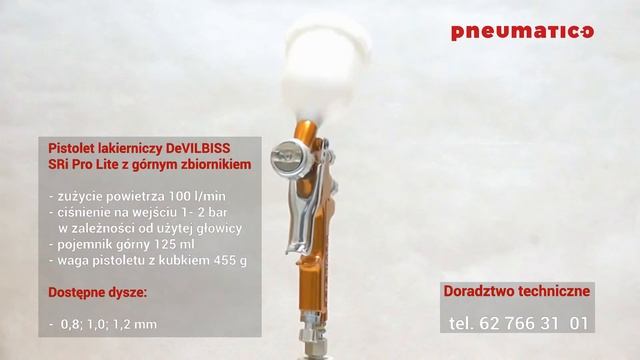Pistolet lakierniczy DeVilbiss SRi Pro Lite z górnym zbiornikiem MC1-06 Sri смотреть онлайн