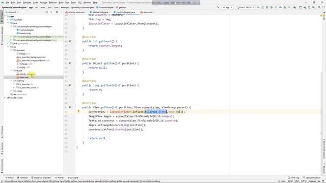 Custom Spinner by Base Adapter | Part 2 | Android Studio | App development | Bangla tutorial | смотреть онлайн