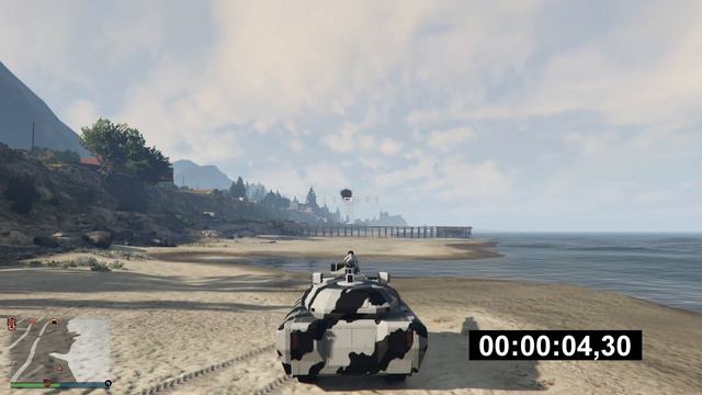 GTA online tank TM-02 Khanjali | Default Cannon VS Rail Gun | смотреть онлайн
