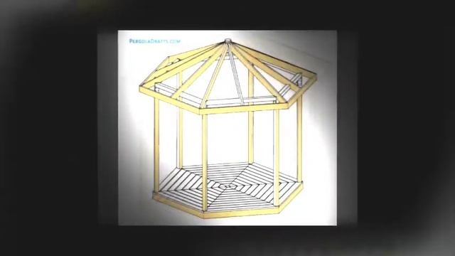 Hexagon Gazebo Plans Blueprints For 10 Feet Six Sided Gazebo смотреть онлайн