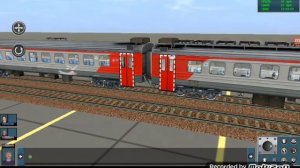Поезда ЭД4М 0391 ОАО РЭКС и ЭД4М 0393 в trainz simulator android