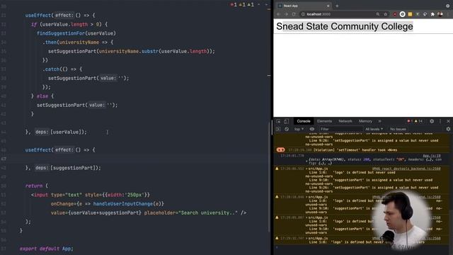University Search App with React.js смотреть онлайн