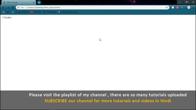 HTML Tutorial In Hindi | Checkbox input control (Part-29) смотреть онлайн