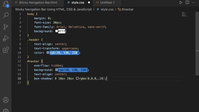 Sticky Navigation Menu Bar Using HTML, CSS & JavaScript смотреть онлайн