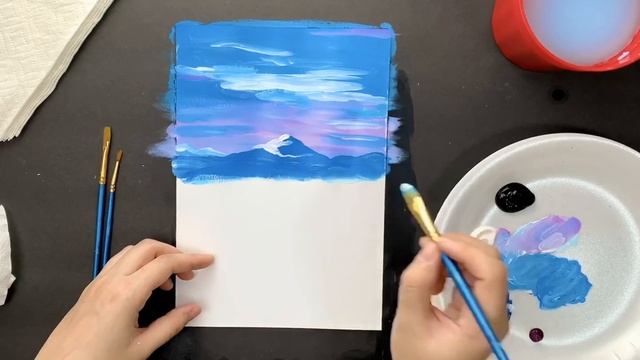 КАК НАРИСОВАТЬ ПРОСТОЙ РИСУНОК • Рисуем картину всего 3 красками • Рисование для начинающих • Даль