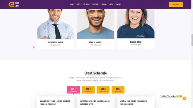 Eventturn - Onepage Event WordPress Theme multiple events speakers Nishiyama смотреть онлайн