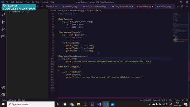 2020/07/13 Belajar Python (soal part 2) смотреть онлайн