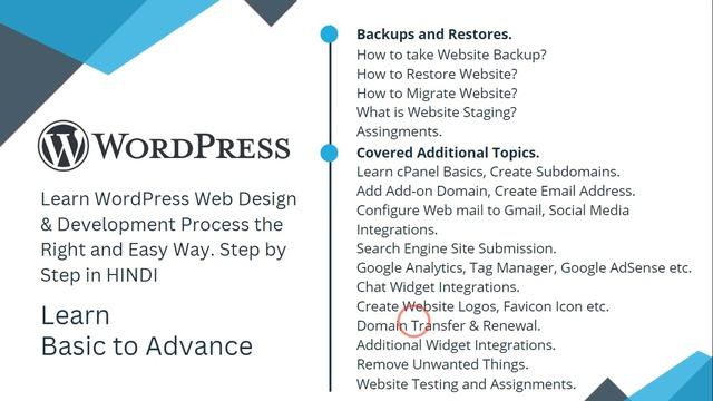 WordPress Basic to Advance Course Syllabus. Learn WordPress in HINDI ? смотреть онлайн