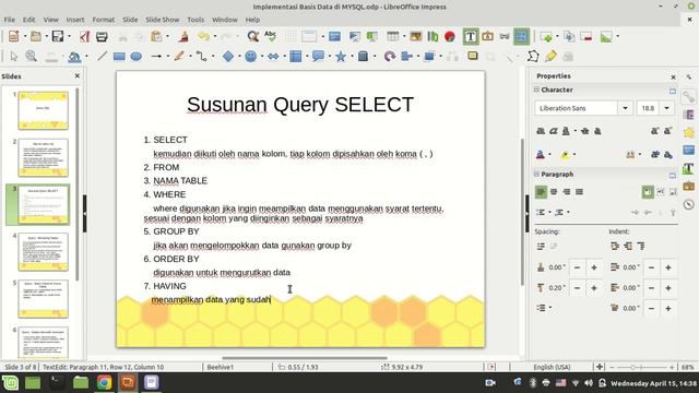 basis data query sql смотреть онлайн