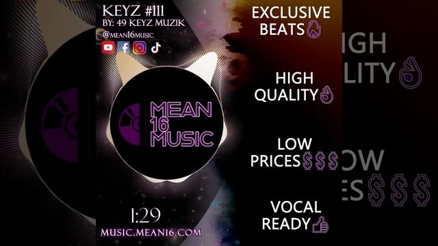 Mean 16 Music - Keyz 111 (trap type beat) смотреть онлайн