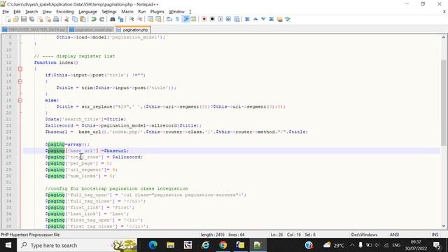 How to create pagination in codeigniter with example | pagination with search option | by Shinerweb смотреть онлайн