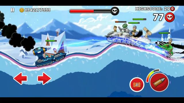Hills of Steel Winter War with Tesla Tank Max Level Gameplay 🎮 Blakky смотреть онлайн