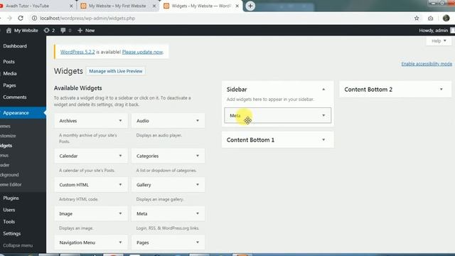 what is widget in wordpress || active deactive widgets in wordpress || avadh tutor смотреть онлайн