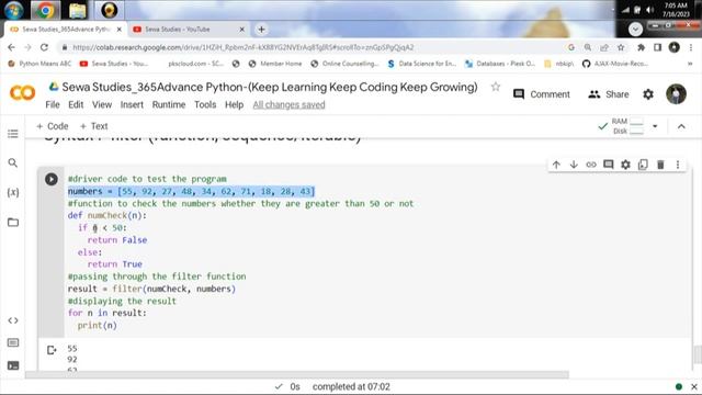 Day 164 Map, Filter, Sorted and Reduce Functions Using Python смотреть онлайн