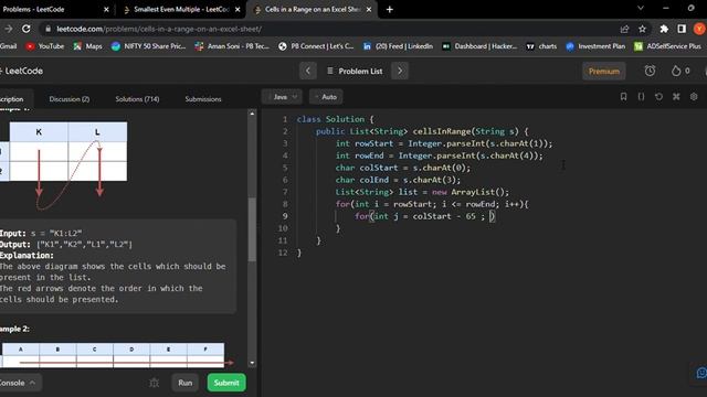 Cells in a Range on an Excel Sheet - LeetCode II Simple And Optimized Solution for Beginners смотреть онлайн