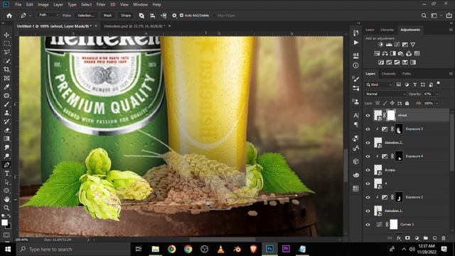 Heineken Poster Design | Photoshop Tutorials смотреть онлайн