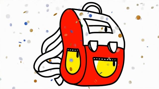 How to Draw A SCHOOL BAG For Kids | Drawing and Coloring SCHOOL BAG for Kids | Baby Coloring Page смотреть онлайн