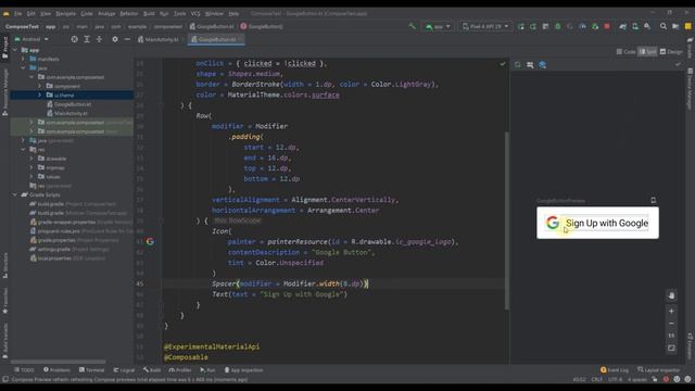 Sign up with Google Button - Jetpack Compose смотреть онлайн
