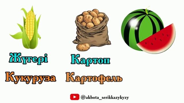 Көкөністер, жемістер, жидектер - овощи, фрукты и ягоды смотреть онлайн