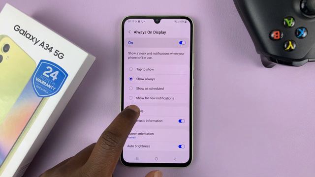 Samsung Galaxy A34 5G: How To Enable / Disable And Customize Always ON Display