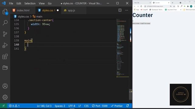 Counter project in javascript смотреть онлайн