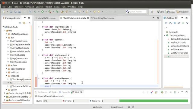 Testing the Mutable Singly Linked List using Scala смотреть онлайн