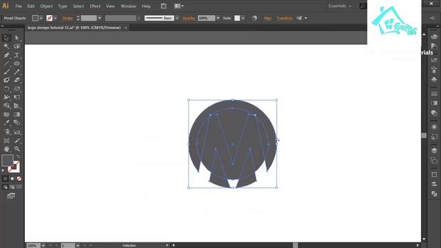 Professional Circle Letter Logo Design Tutorial in adobe illustrator / 3D Logo Design illustrator смотреть онлайн