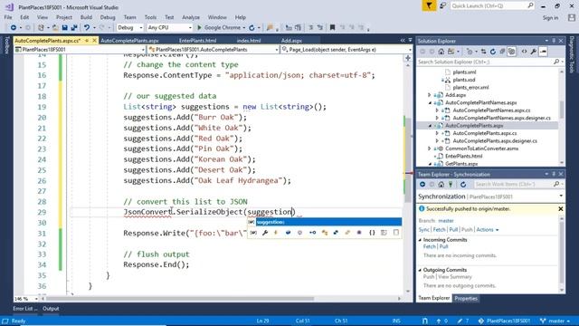 Create HTML Autocomplete with JQuery, JSON, C# .net, and Visual Studio 2017 смотреть онлайн