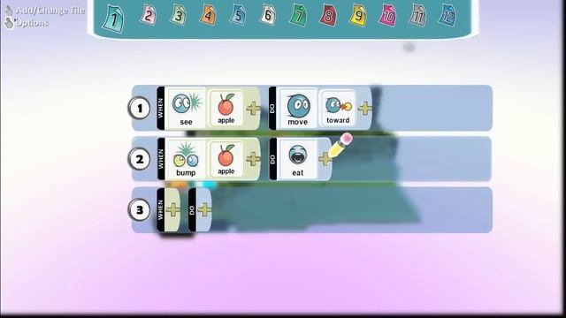Lesson 4: Identify missing parts of a program and program Kodu to only eat green apples смотреть онлайн