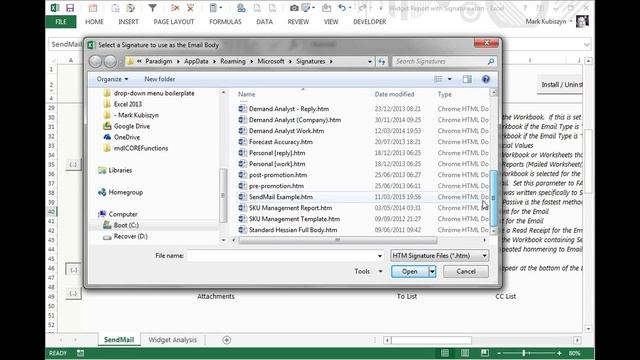 SendMail for Excel 2010 & 2013 - Mail Workbook with Signature смотреть онлайн
