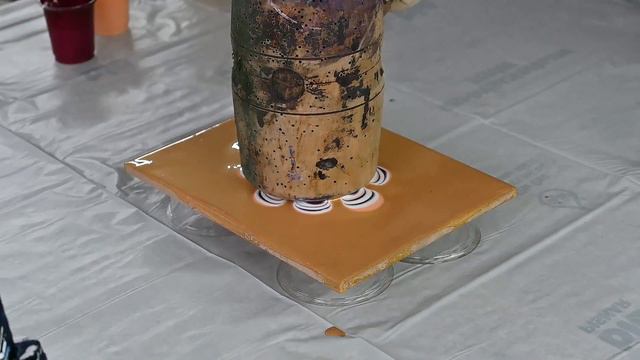 (837) THANKSGIVING Flowers ~ Acrylic pour painting with MALLET and SKEWER ~ Modern art ~ Fluid art смотреть онлайн