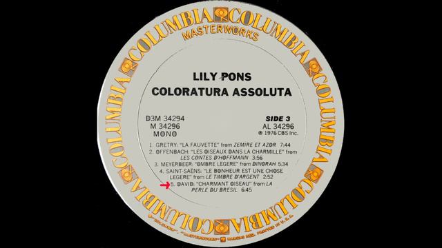 LILY PONS / COLORATURA ASSOLUTA side 3 - 4 смотреть онлайн