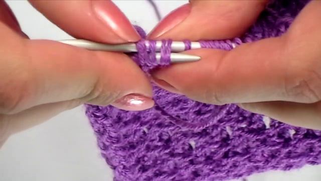 How to Knit the Flower Stitch_Узор Астры смотреть онлайн