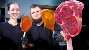 ЕДИМ ДВА ОГРОМНЫХ ТОМАГАВКА  С ЖЕНОЙ И ОВОЩИ, ASMR MUKBANG, АСМР МУКБАНГ, 먹방, 大食い, たべる, 谢尔盖