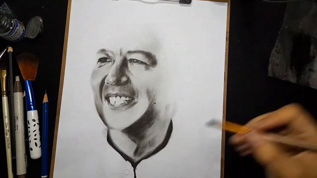 HOW TO DRAW BONG BONG MARCOS USING CHARCOAL смотреть онлайн