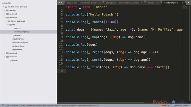 Web Developer Toolbox - Essentials for Modern Web Development : Lodash | packtpub.com смотреть онлайн