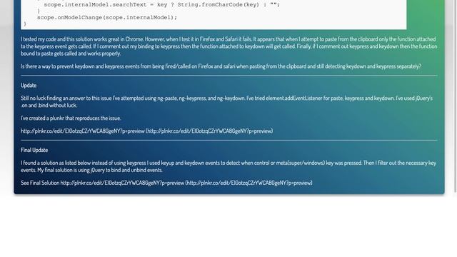 keypress and keydown take priority over paste event in Firefox & Safari смотреть онлайн