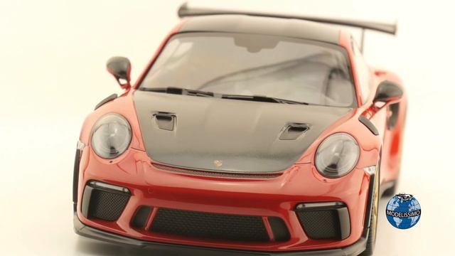 Modelissimo: Minichamps Porsche 911 (991.2) GT3 RS 2019 Weissach Package red w. golden rims 1/18 смотреть онлайн