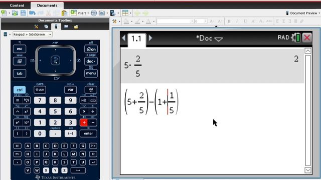 TI-Nspire Adding and Subtracting Fractions Proper and Improper смотреть онлайн