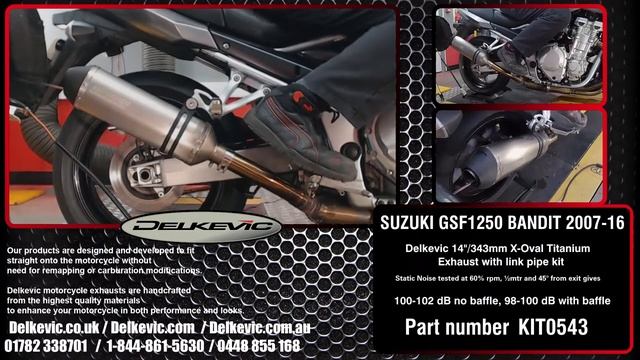 Delkevic Exhaust Muffler X-Oval Titanium sound Suzuki Bandit смотреть онлайн
