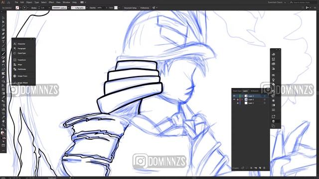 Samurai Graffiti speedart / Adobe Illustrator смотреть онлайн