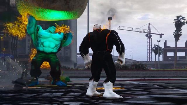 Green Hulk & Red Hulk & Blue Hulk & Yellow Hulk VS Hulk-Rider