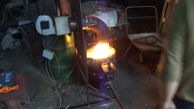 Разогрев литейного ковша пеллетной горелкой - часть 2 смотреть онлайн