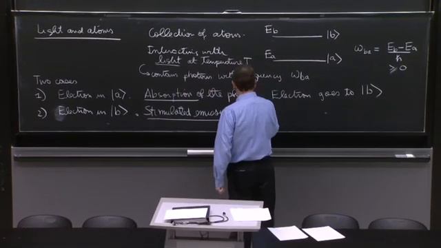 L12.3 Light And Atoms With Two Levels, Qualitative Analysis